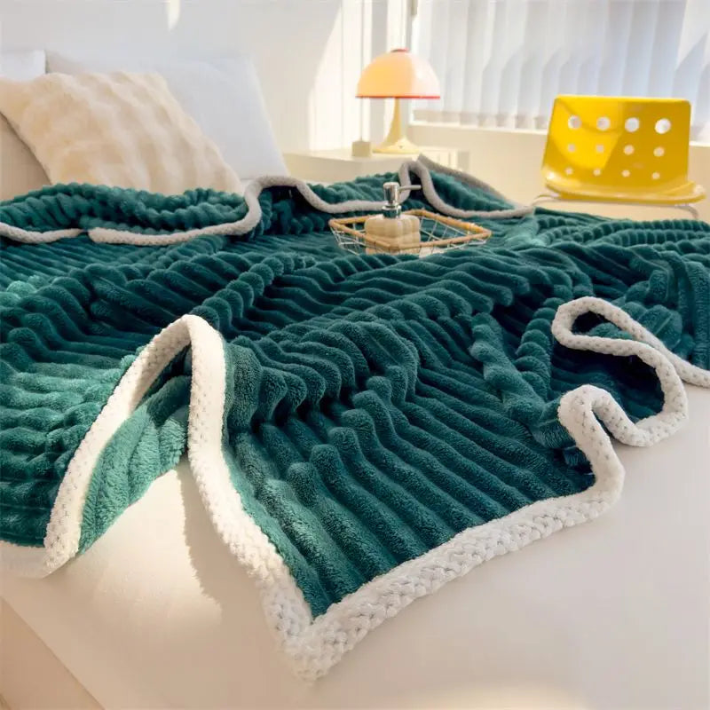 Rynx Velvet Coral Velour Small Blanket Single Room Climate Blanket Rabbit Velour Blanket Office Nap Blanket
