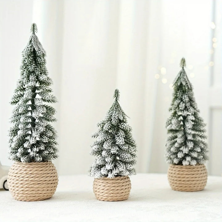 Rynx | Mini Christmas Tree Artificial Small Snow Pine Xmas Tree Decorations New Year Party Ornaments Gifts Home Table Decor