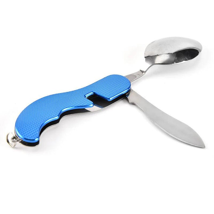 Lisslune | Multifunctional Outdoor Dining Cutlery Set: Fork, Spoon, Knife & Bottle Opener for Campers and Hikers