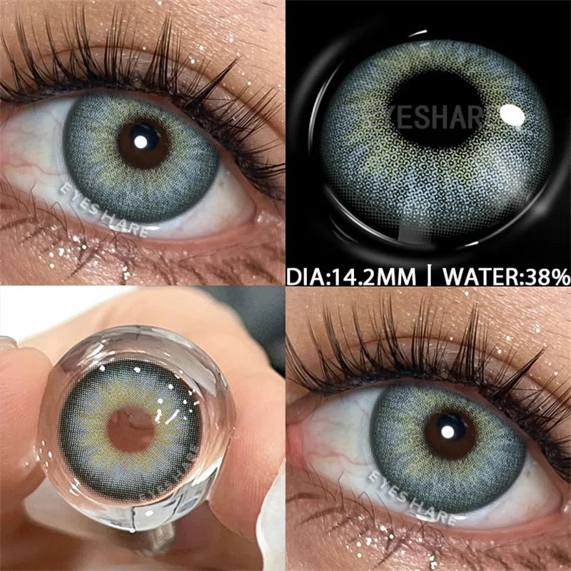 Rynx | 1 Pair of Colorful Contact Lenses for Eye Fashion High-Quality Lenses Blue Lenses Green Contact Lenses Annual Cosmetic Eye Contact Lenses