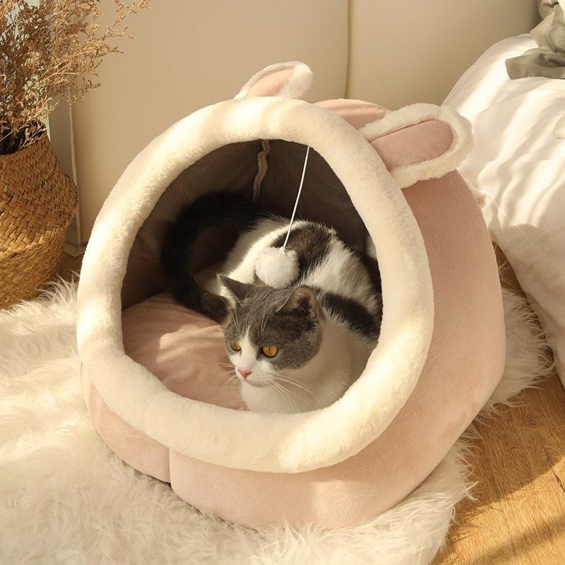 Lisslune | Ultimate Cat Comfort Oasis: Plush Cozy Hideaway Nest