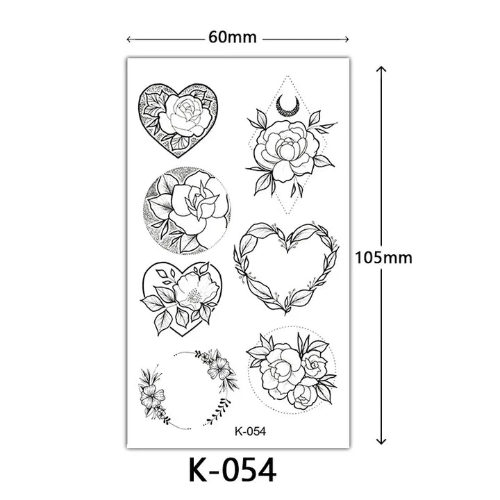 Rynx | New Temporary Tattoo Stickers Sexy Totem Butterfly Dreamcatcher Transfer Flash Tattoo Women Neck Hand Body Art Artificial Tattoos Men