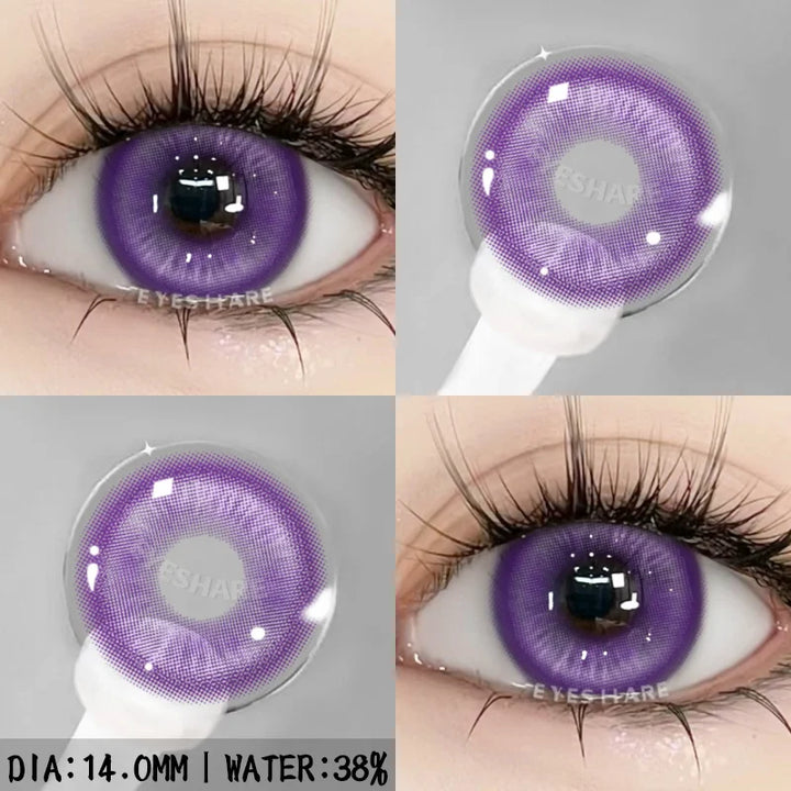 Rynx | 1 Pair purple lenses for eye color contact lenses anime pink lenses blue pupils for eyes Y2K lenses for natural eyes