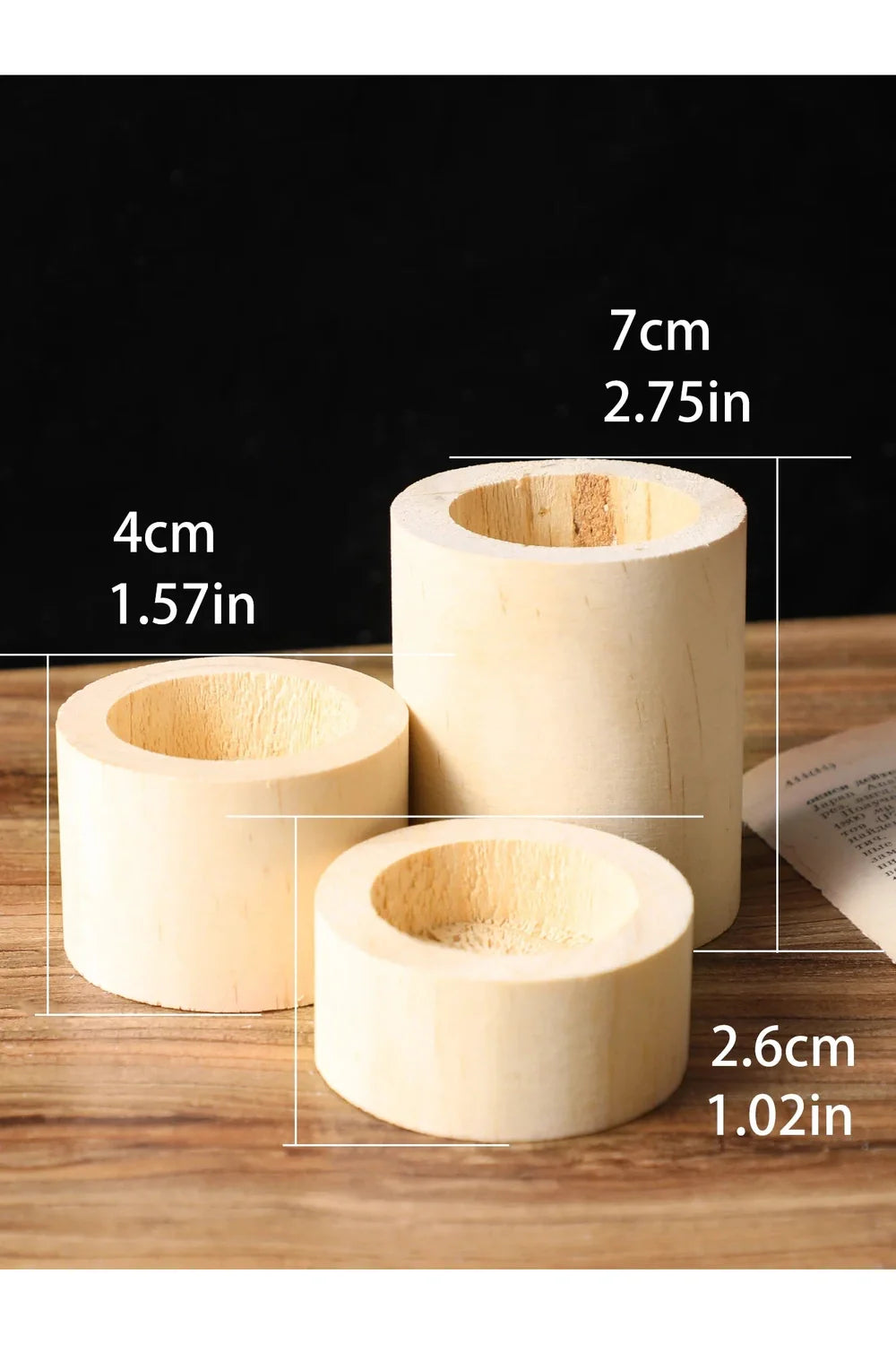Lisslune | Wood Candle Holder