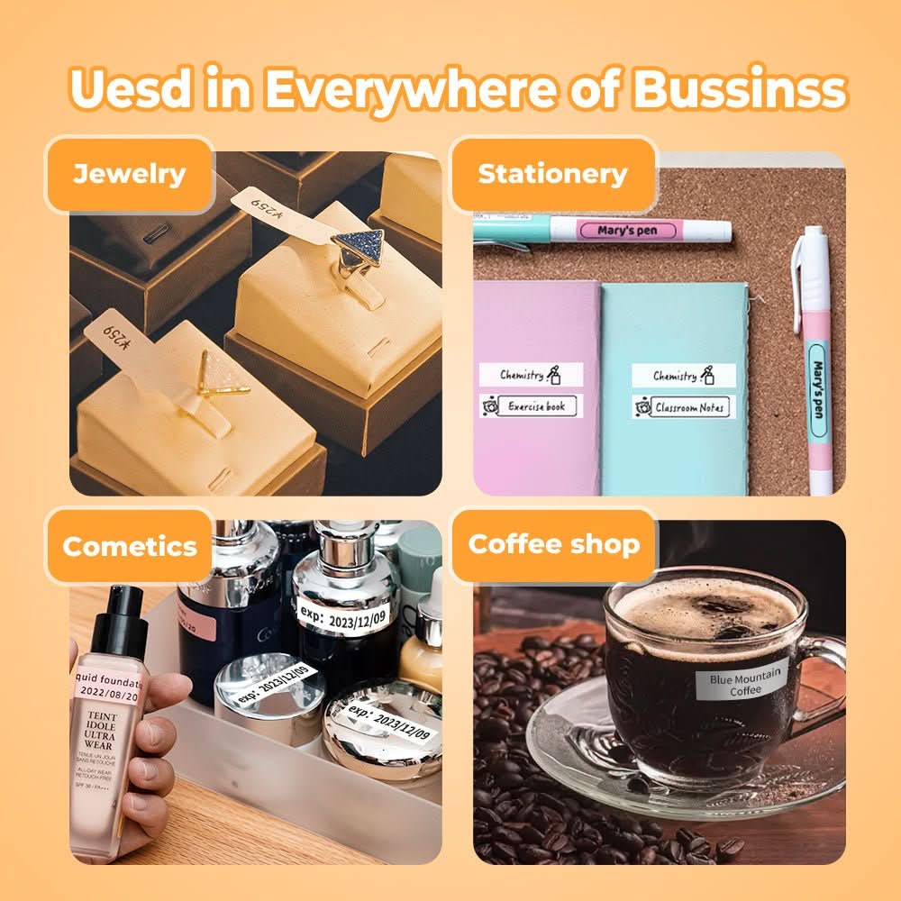 Lisslune | Portable Bluetooth thermal label printer with battery & 2–4 inch label width