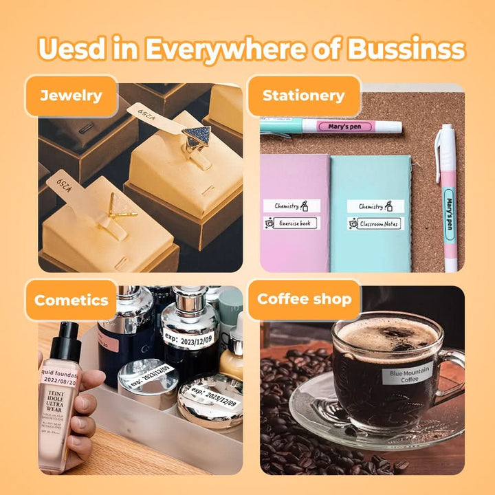 Lisslune | Portable Bluetooth thermal label printer with battery & 2–4 inch label width