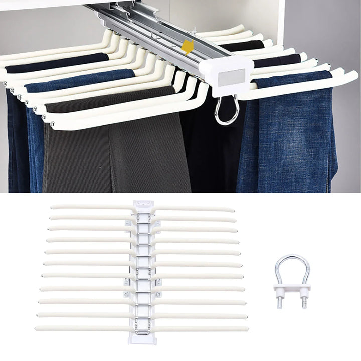 Lisslune | Smart Slide-Out Rail Cloth Organizer