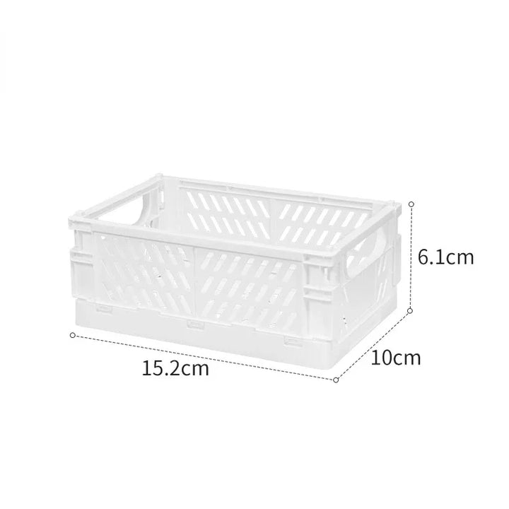 Rynx | Plastic foldable storage box folding box basket stackable cute makeup jewelry toy boxes for storage box organizer portable