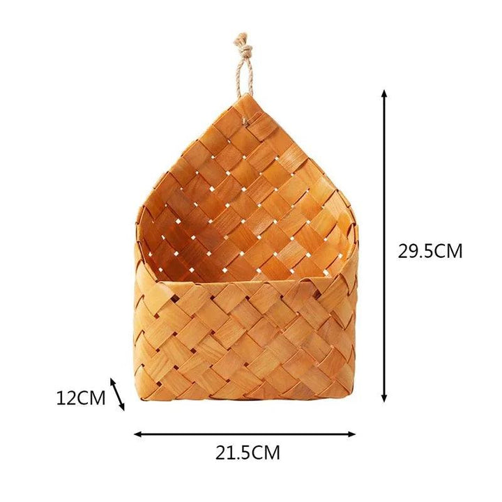 Lisslune | Woven Bamboo Wall Baskets for Elegant Plant and Flower Arrangements