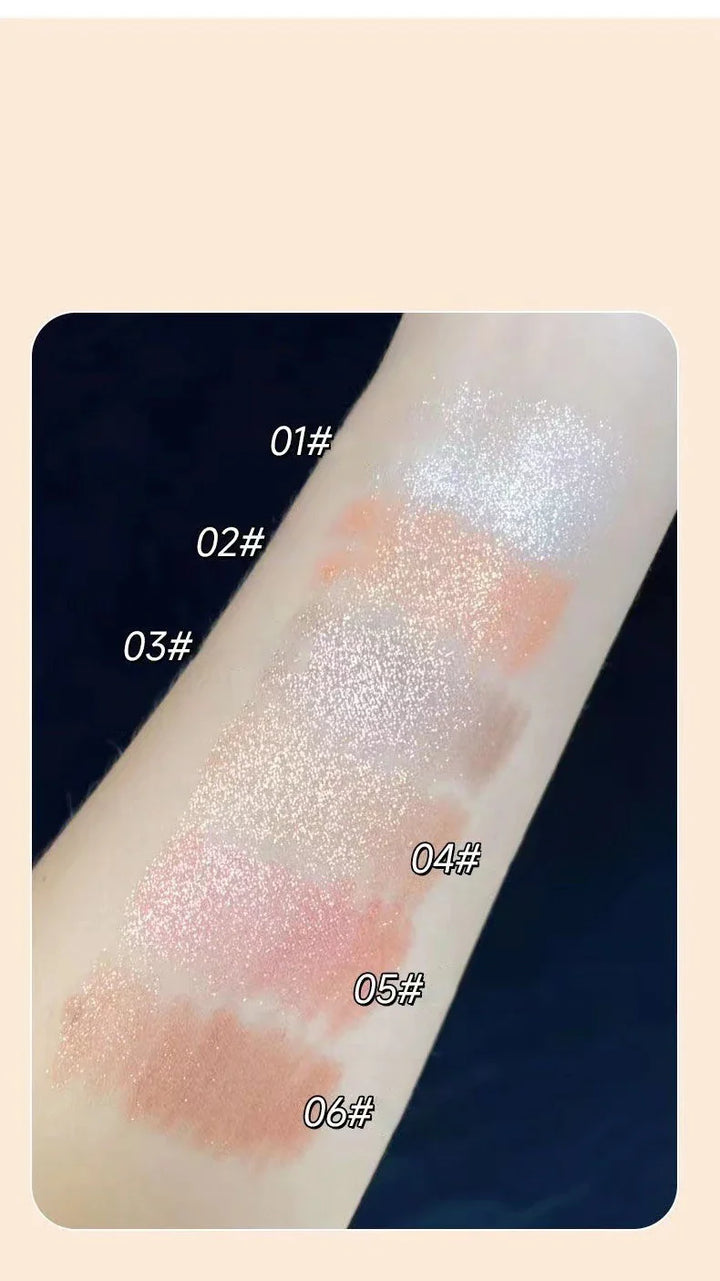 Rynx |1PC Glitter Highlighter Eyeshadow Pencil Waterproof Glitter Matte Nude Eyeshadow Pink Silk Moth Champagne Gold Eyeliner Pencil