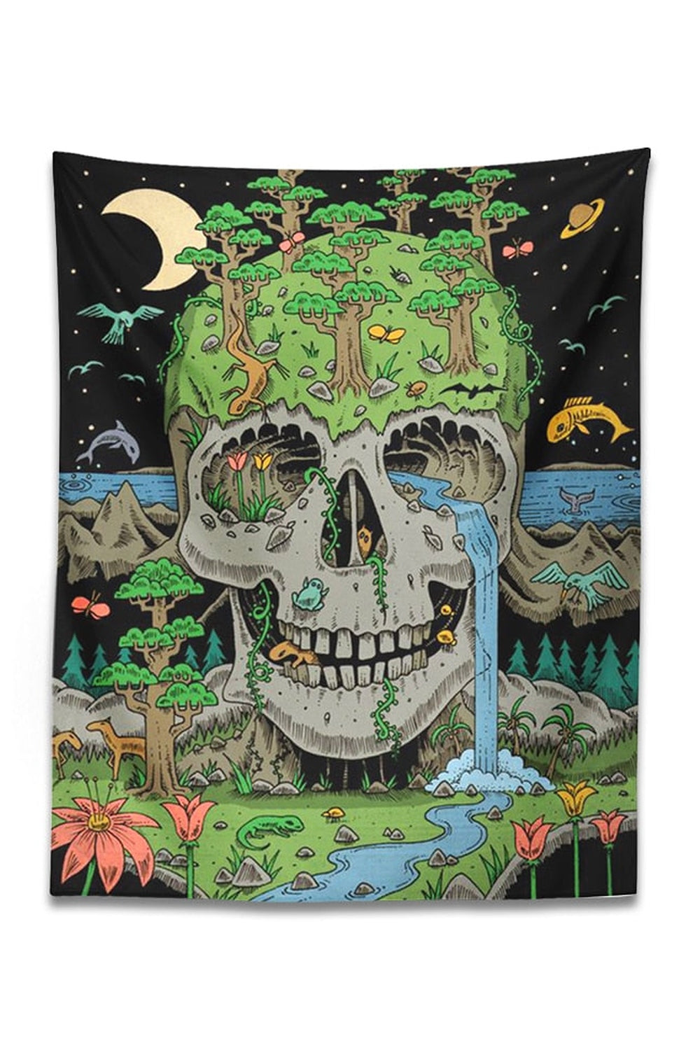Lisslune | Skull Psychedelic Tapestry