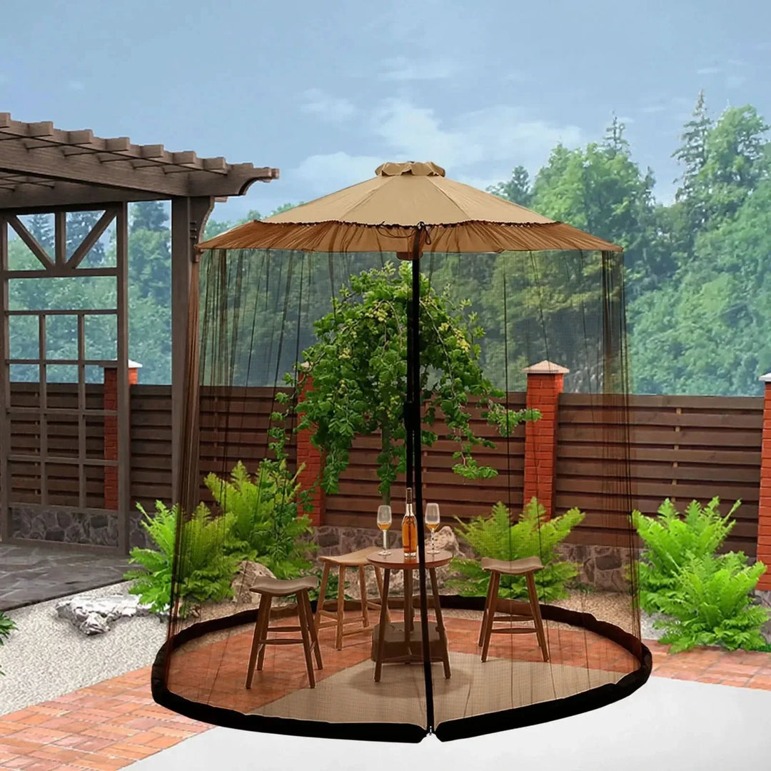 Lisslune | Mosquito net for sun umbrellas up to 4 m – Adjustable & with zipper