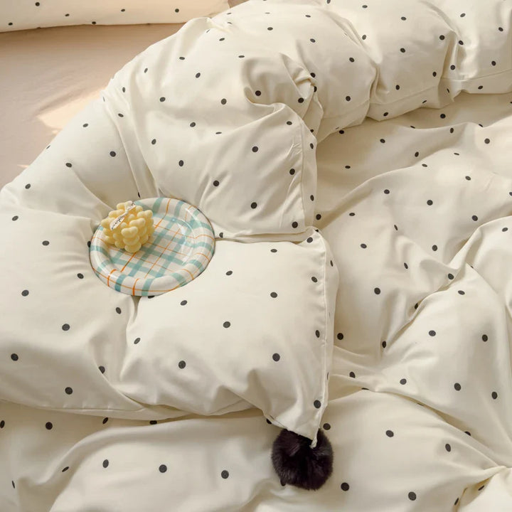 Rynx | Simple Style Bedding Set Skin-Friendly Bedding Set Girl's Room Bedding Cute Duvet Cover Pillowcase with Bed Sheet duvet set