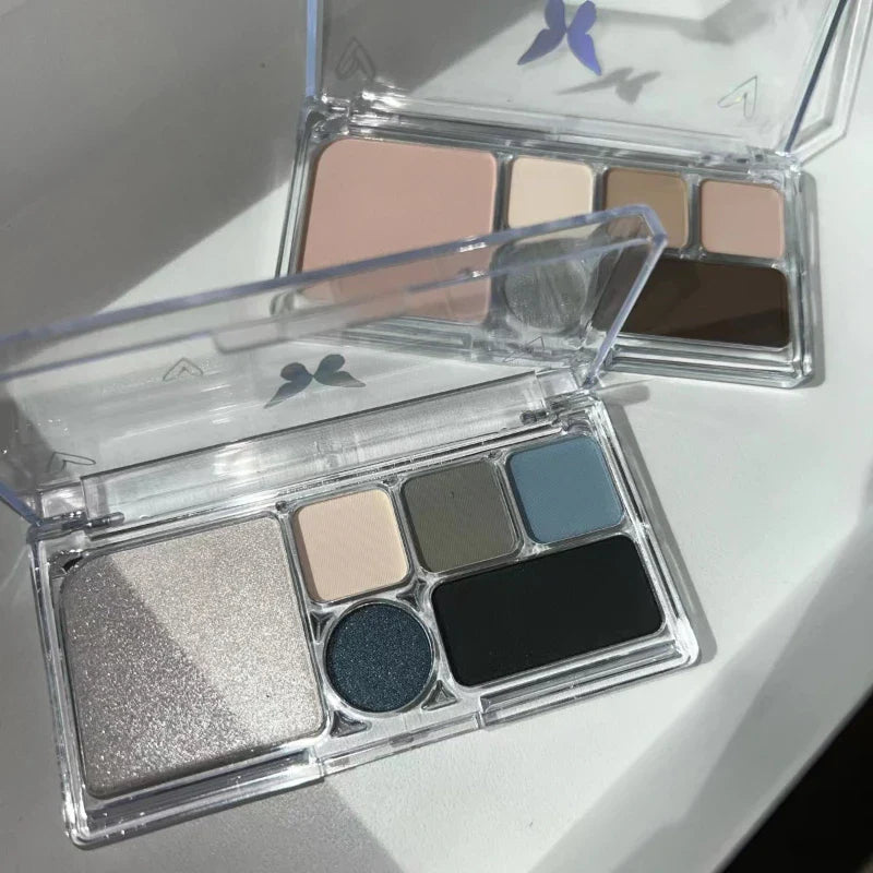 Rynx | Smoked Matte Eyeshadow 6 Colors Glitter Eyeshadow Palette Highlighter for Face Blush Korean Makeup Eyeshadow Palette Cooler Style