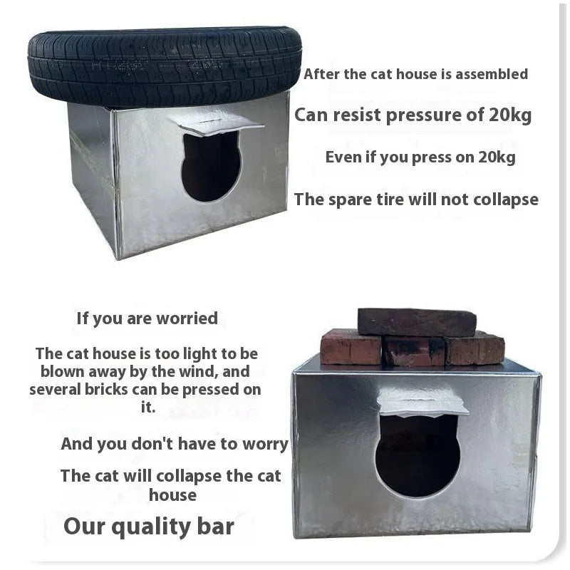 Rynx | Outdoor Cat House Pet Accommodation Waterproof Cold Windproof Scratch-resistant Heat Stroke Four Seasons Use Tent Dog Bed Warm House