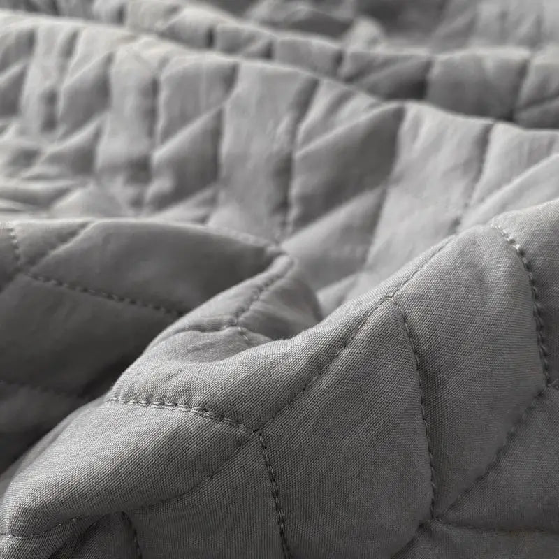 Rynx Ruffled Quilted Breathable Summer Blanket Set Princess Climate Blanket Soft Washable Thin Comfort Blanket Set or Single Blanket