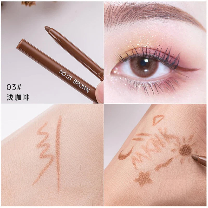 Rynx | Waterproof Eyeliner Gel Pencil Blue Brown Eyeliner Gentle Soft Easy to Wear Matte Concealer Pencil Long-lasting Eye Makeup Cosmetics