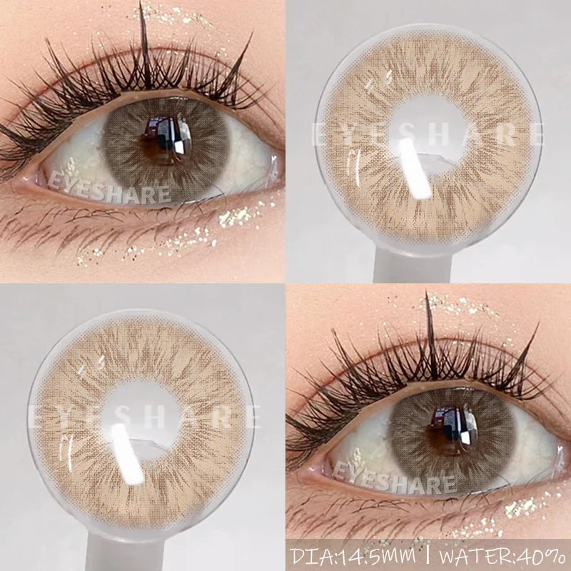 Rynx | 1Pair New Colored Contact Lenses for Eyes High-Quality Brown Lenses Green Contacts Fashion Cosmetic Gray Eye Contacts