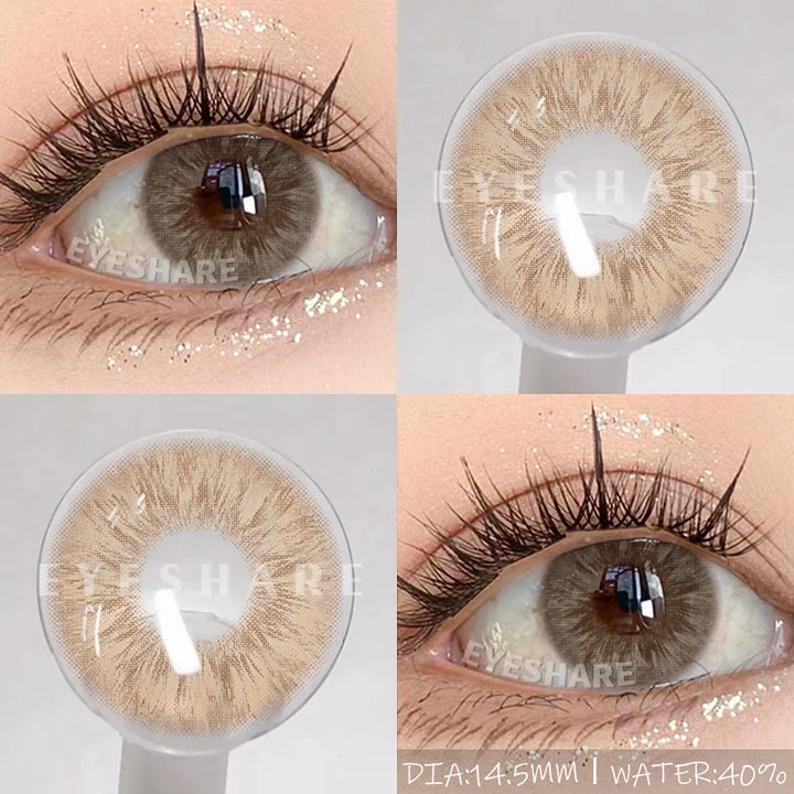 Rynx | 1Pair New Colored Contact Lenses for Eyes High-Quality Brown Lenses Green Contacts Fashion Cosmetic Gray Eye Contacts