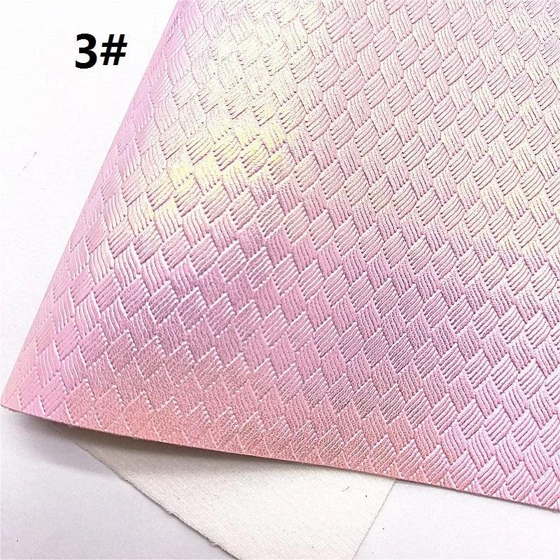 Lisslune | Sparkling Pink Heart & Cloud Synthetic Leather Crafting Sheet - Ideal for DIY Projects