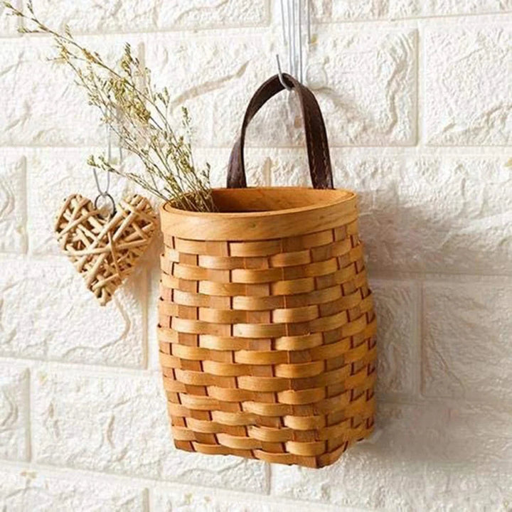 Lisslune | Woven Bamboo Wall Baskets for Elegant Plant and Flower Arrangements