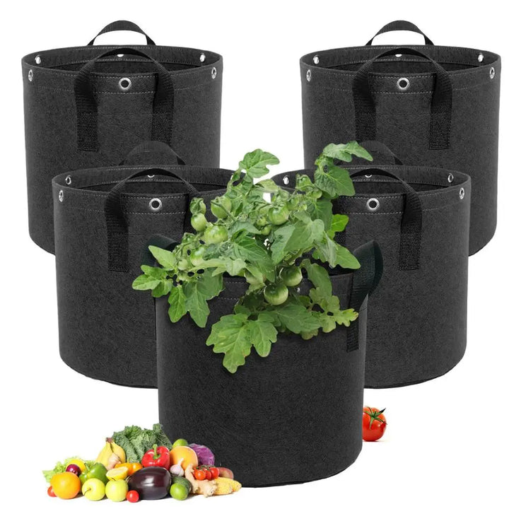 Lisslune | Felt plant sack with carrying handles – Breathable and durable for garden plants and flowers