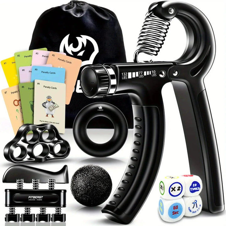 Lisslune | Ultimate 5-piece grip strength training equipment with adjustable resistance and fun accessories