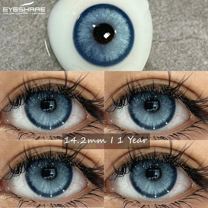 Rynx | Natural colored contact lenses for green eyes Blue contact lenses Brown beauty contact lenses Annual 2 pieces/pair Gray lenses