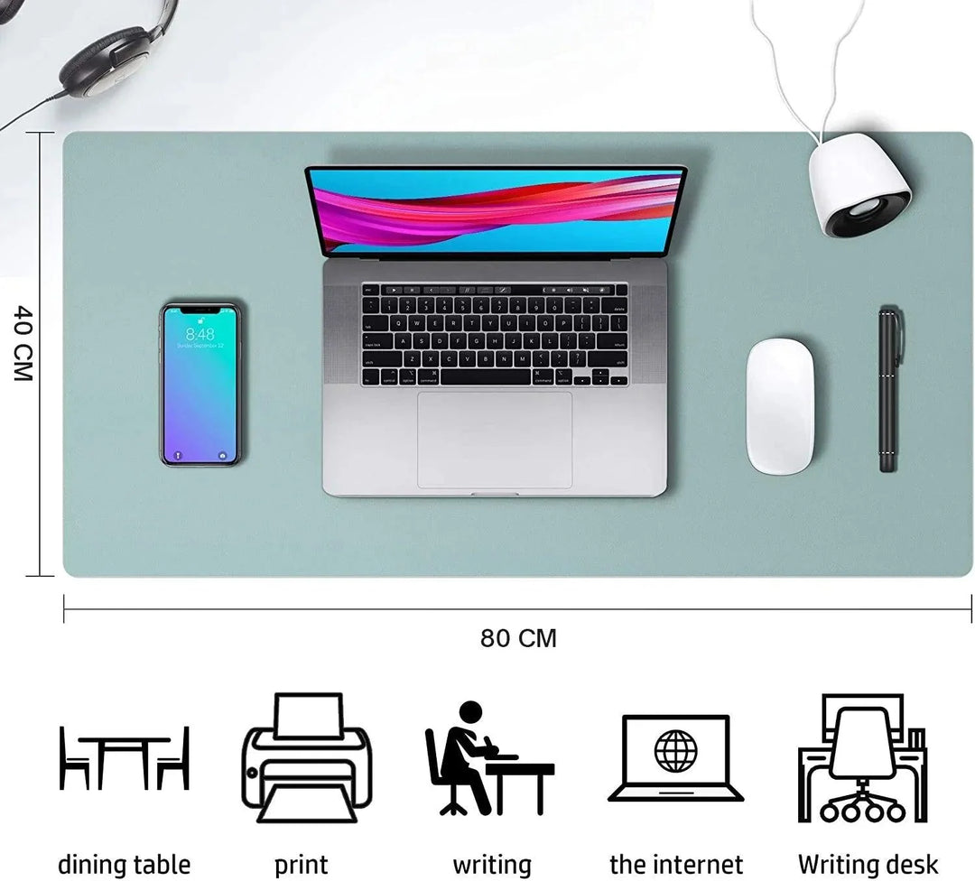 Lisslune | Premium Extra-Large Waterproof PU Leather Desk Protector - Multipurpose Mouse Pad for Office & Gaming with Anti-Slip Base