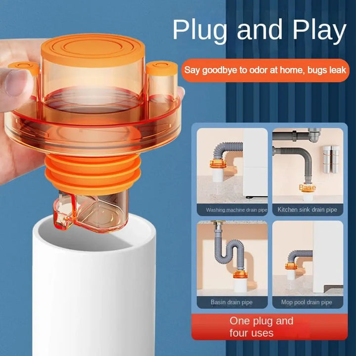 Lisslune | Odor Prevention Automatic Drainage Pipe Adapter Drainer