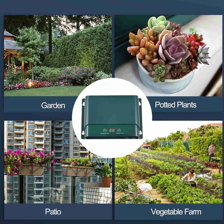 Lisslune | Solar Drip Irrigation System Kit Automatic Watering with 30 Modes & 7 Timers – AquaFlow
