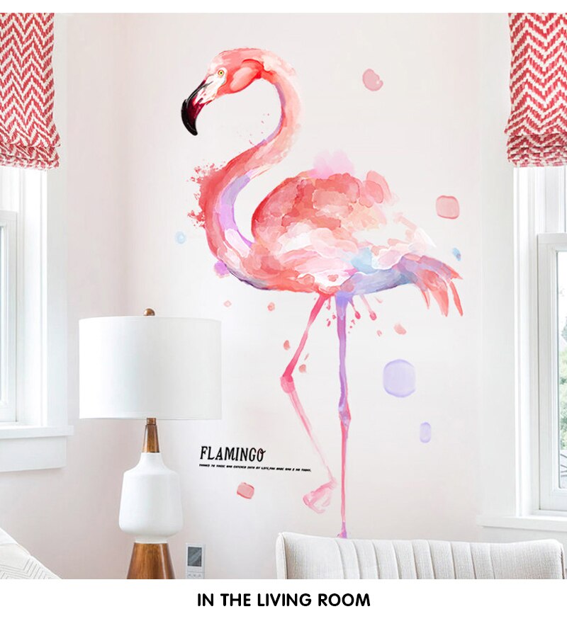 Lisslune | Flamingo Wall Stickers for Kids Room Home