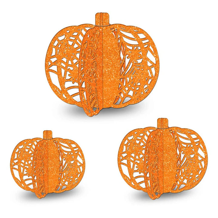 Rynx | 3-piece Set Halloween Paper Pumpkin Desktop Ornaments Trick or Treat Packaging Favors Festive Party Halloween Party Decoration 2024