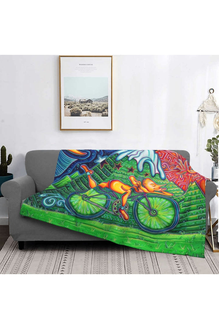 Lisslune | Hoffman Bicycle Day Throw Blanket