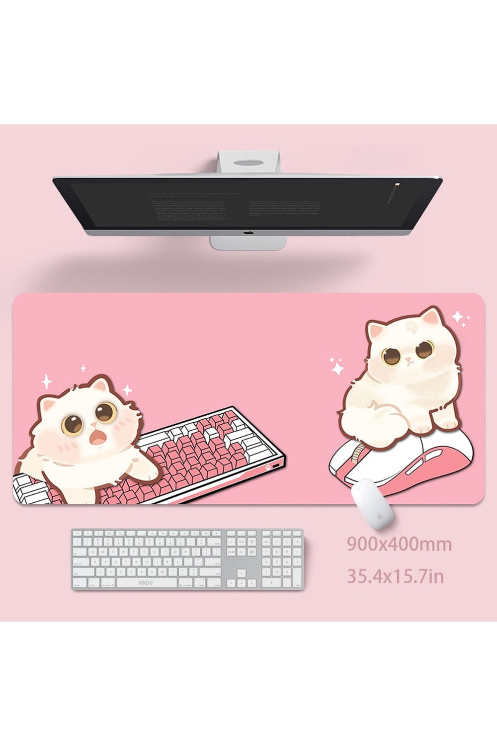 Lisslune | Cat large desk mat