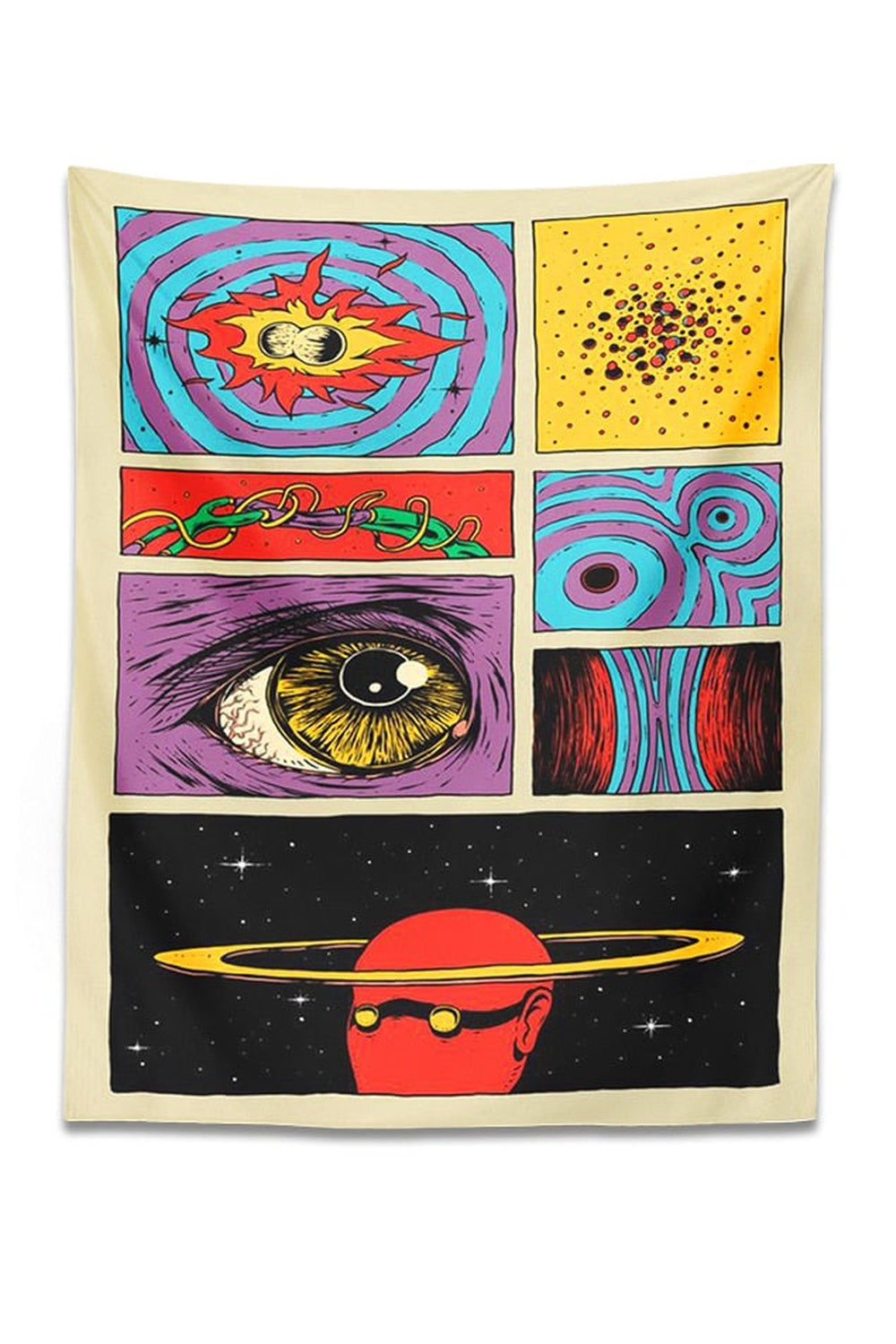 Lisslune | Cartoon Psychedelic Wall Tapestry