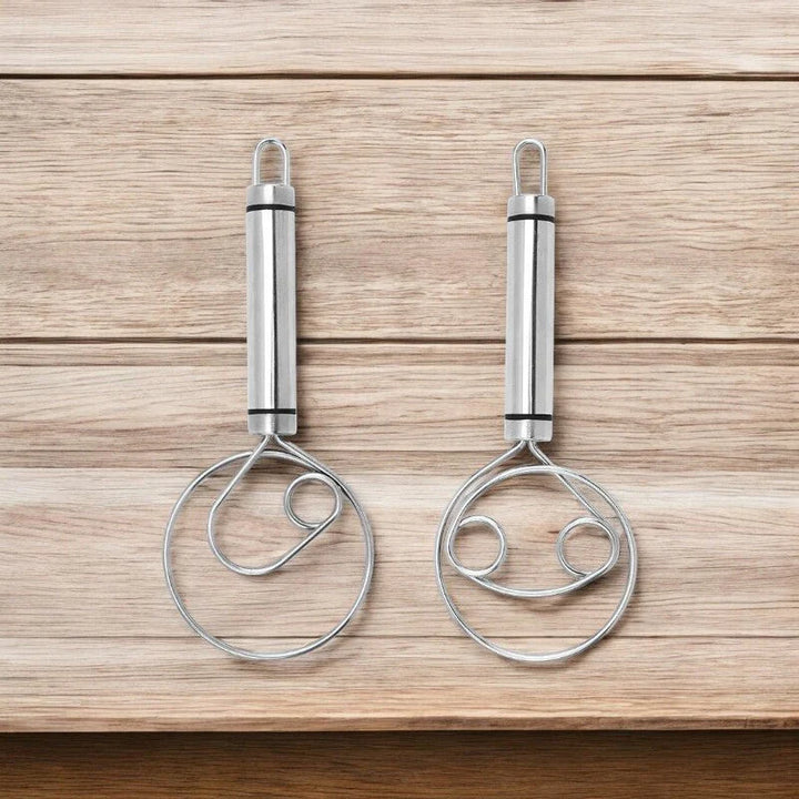 Lisslune | Robust Stainless Steel Danish Dough Whisk – Durable, Ergonomic Design for Versatile Baking & Cooking