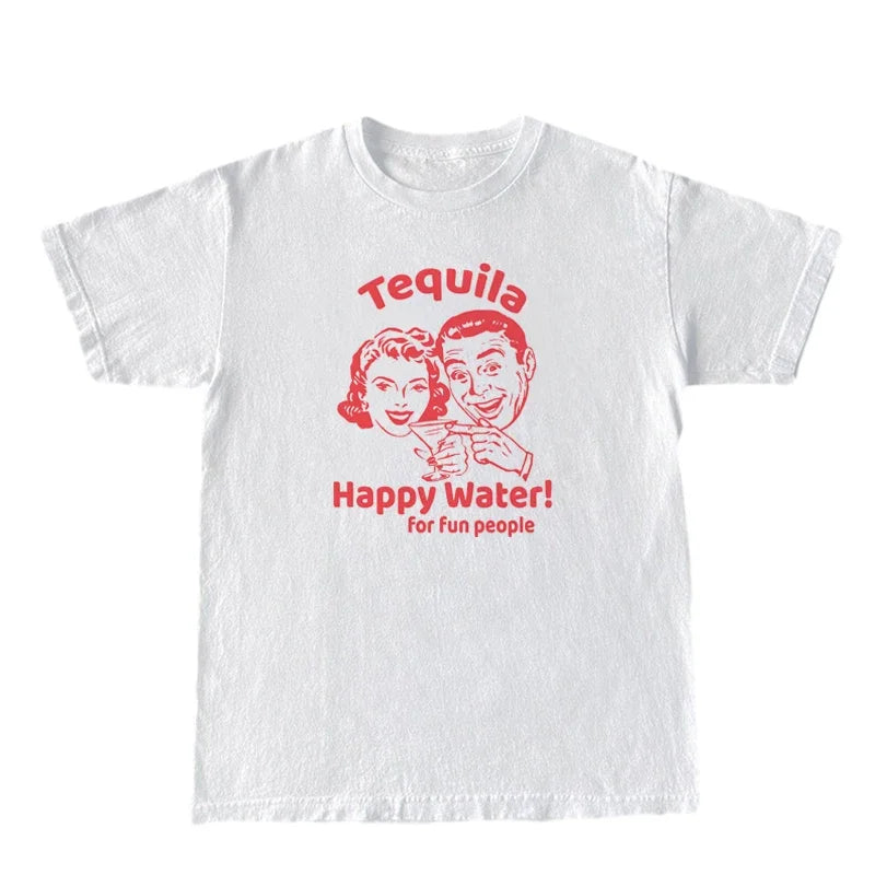 Lisslune | Tequila Retro Print T-Shirts