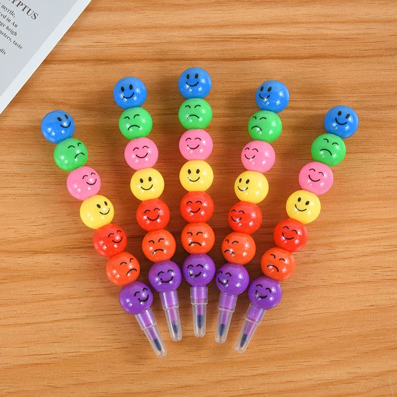 Rynx 5/10 Pcs Lollipop Building Block Crayon Coloring Pencil Pencil for Kids Birthday Parties Gift Bags Pinata Filler Rewards
