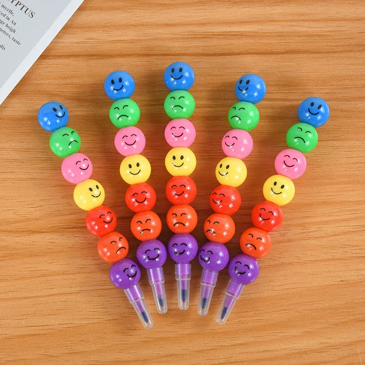 Rynx 5/10 Pcs Lollipop Building Block Crayon Coloring Pencil Pencil for Kids Birthday Parties Gift Bags Pinata Filler Rewards