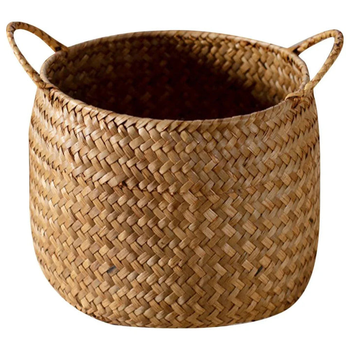 Lisslune | Rustic Sea Grass Desk Organizer and Storage Basket for Home Decor