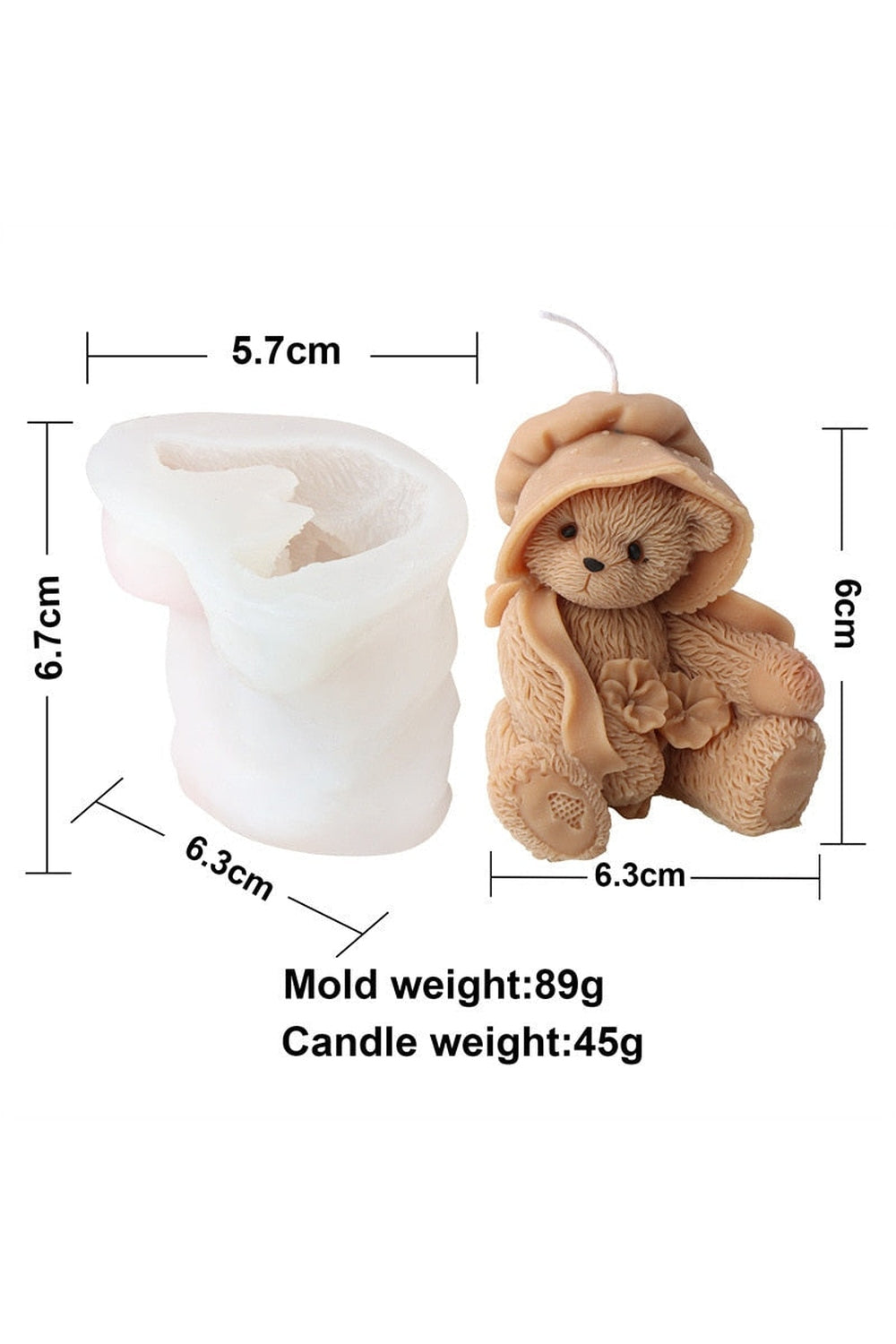 Lisslune | & Bear Gypsum Candle Mold