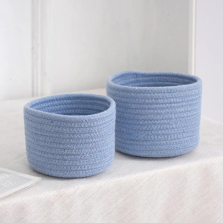 Lisslune | Stylish hand-woven cotton rope basket for home organization and storage