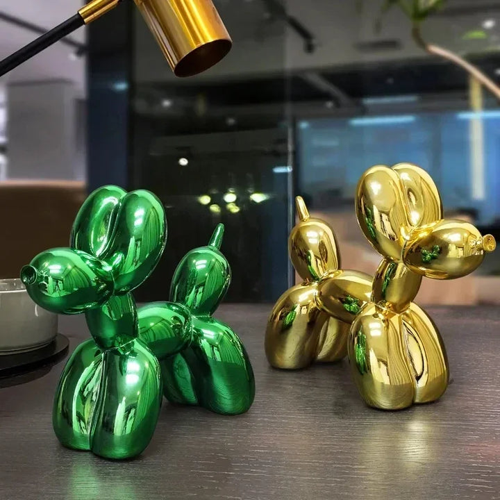 Lisslune | Nordic Balloon Dog Sculpture Resin Animal Ornament Art Sculptures and Figures Craft Home Decoration Room Desktop Accessories