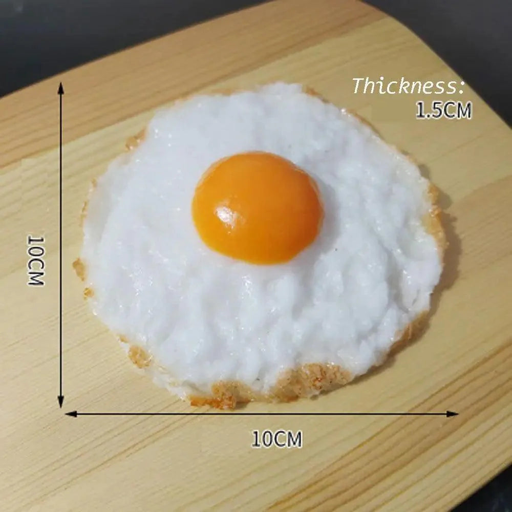 Lisslune | Life-like Fried Egg Yolk Model - Artificial Food Display for Kitchen Decor, Photography Props, and Sweet Table Displays