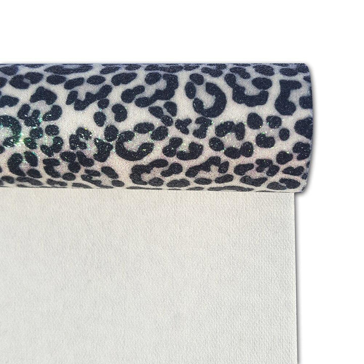 Lisslune | Glittering Leopard Print Synthetic Leather Craft Roll: Ignite Your Creative Spirit!