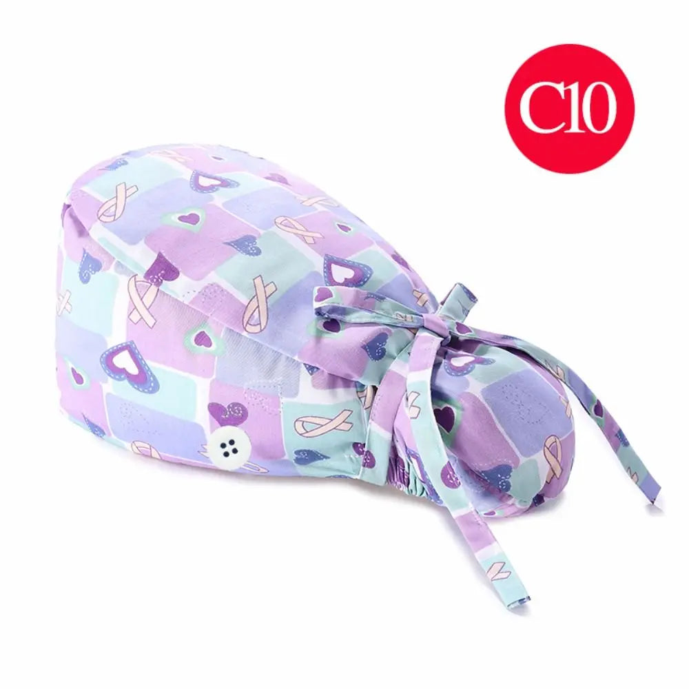 Lisslune | Adjustable surgical cap with ponytail holder and buttons