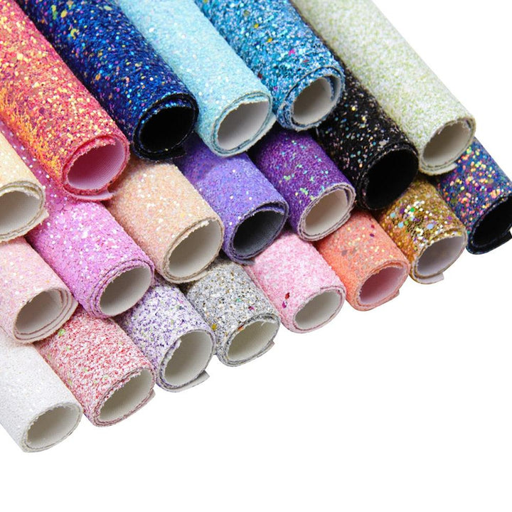 Lisslune | Iridescent Rainbow Glitter Vinyl Craft Roll - Creative Gloss Set