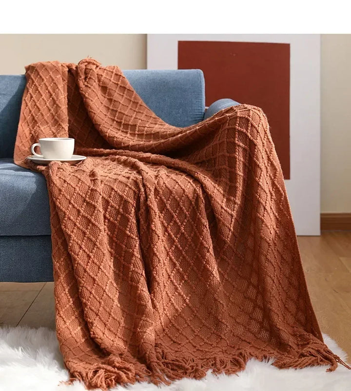 Lisslune | structured fringe blanket