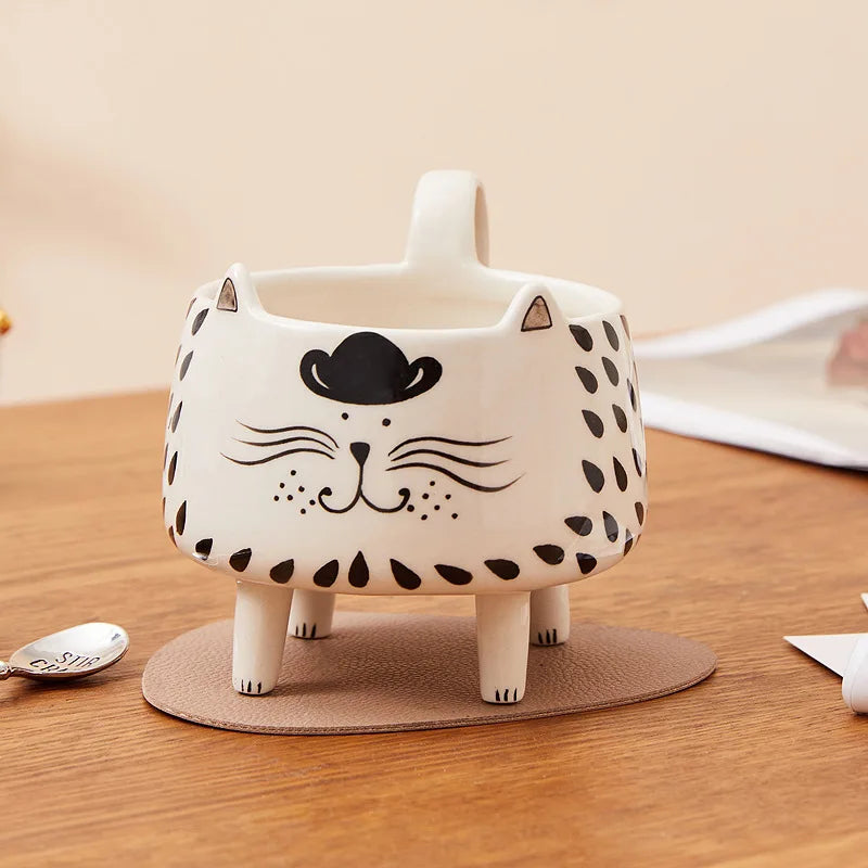 Lisslune | Happy Cat Long Legs Ceramic Mug